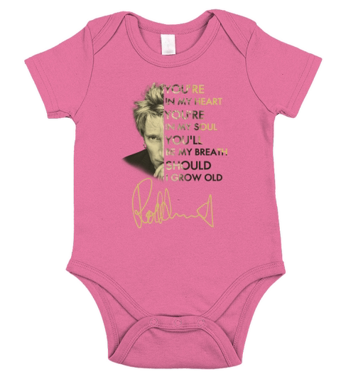 Rod Stewart You’re In My Heart You’re In My Soul You’ll Be My Breath Signature shirt Short Sleeve Baby One-Piece