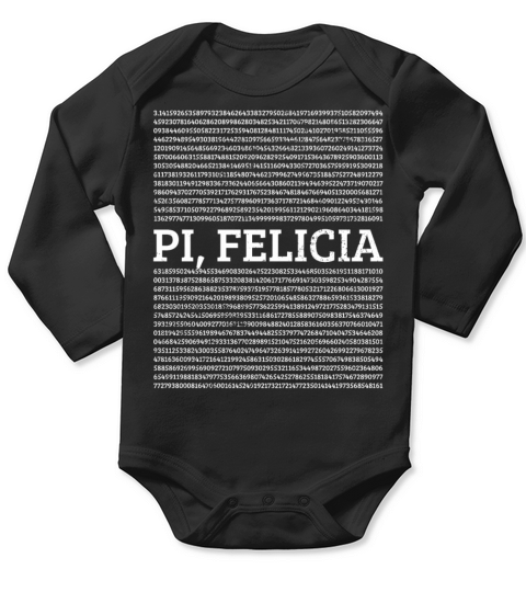 Pi Day Long Sleeve Baby One-Piece