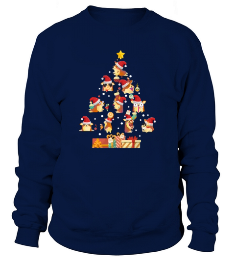 Corgi Dog Christmas Tree Women's Sweatshirt