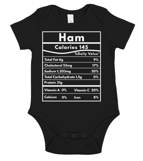 Matching Thanksgiving Ham Nutritional Facts Short Sleeve Baby One-Piece