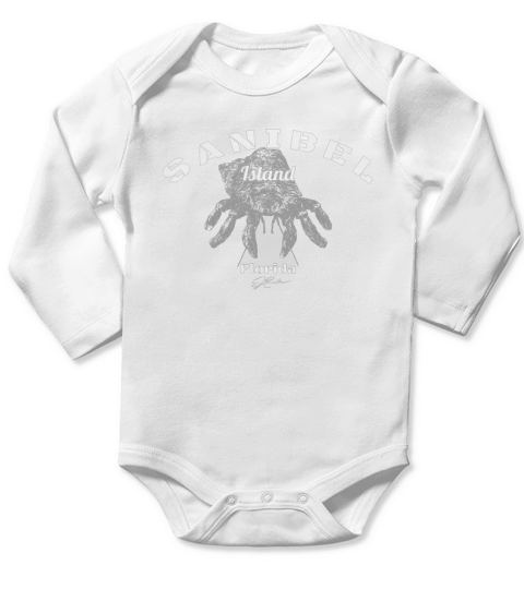 JCombs Sanibel Island Florida Hermit Crab T-Shirt Long Sleeve Baby One-Piece