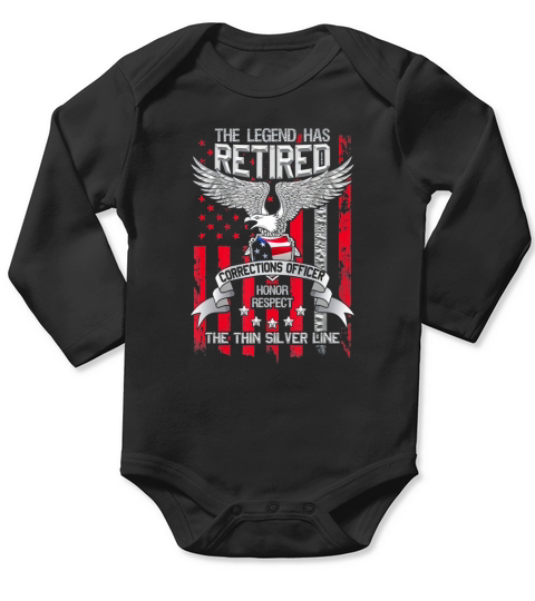 Correctional Officer Retirement Long Sleeve Baby One-Piece