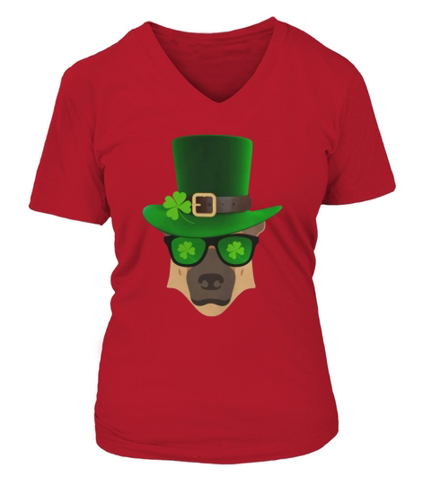 Cool German Shepherd St Patrick Day Funny Men Women Shirt V-neck T-Shirt Woman