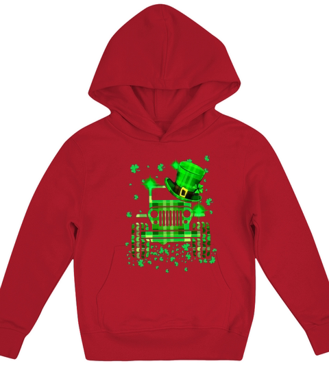 Jeep car shamrock St. Patrick’s Day shirt Kids Hoodie