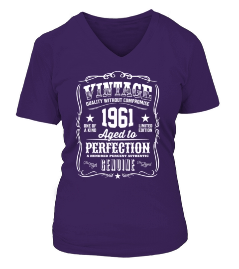 Vintage 1961 Aged to Perfection V-neck T-Shirt Woman