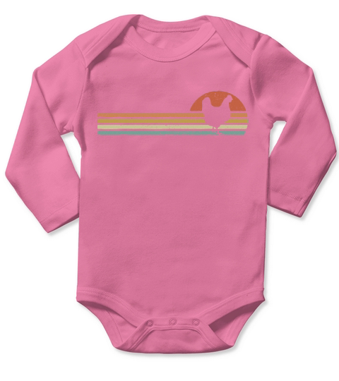 Vintage Retro Chickens Long Sleeve Baby One-Piece