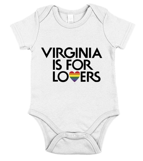 Virginia is for Lovers LGBT PRIDE Short Sleeve Baby One-Piece