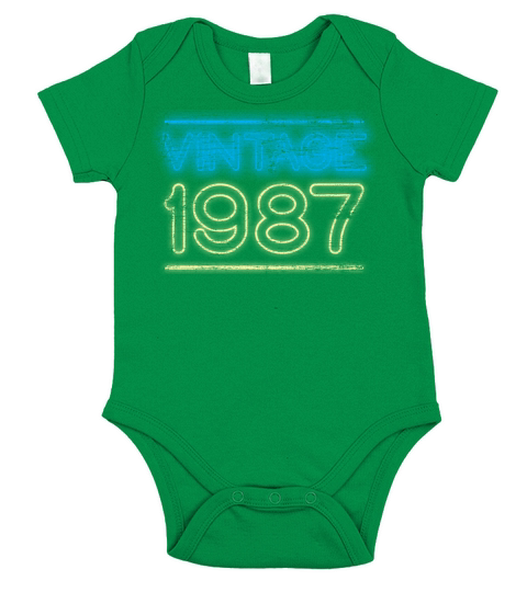 Vintage 1987 35th Birthday Gift Short Sleeve Baby One-Piece