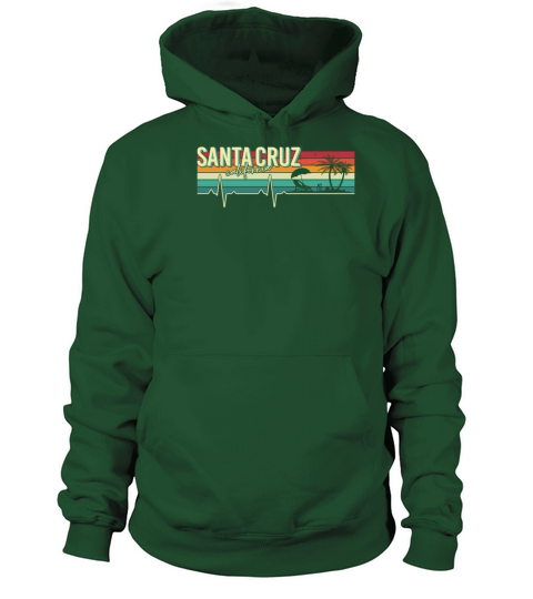 Santa Cruz California City ECG 70s 80s Vintage Men's Hoodie