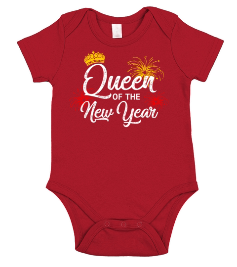 Queen of the New Year fireworks Happy New Years Short Sleeve Baby One-Piece