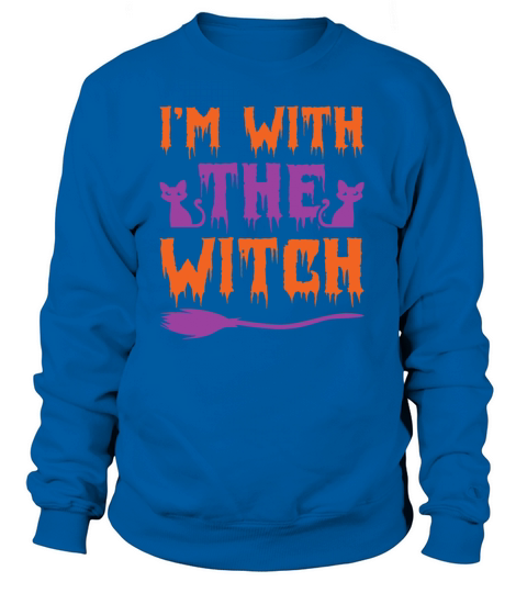 Im With The Witch Funny Halloween Costume Couples Women's Sweatshirt