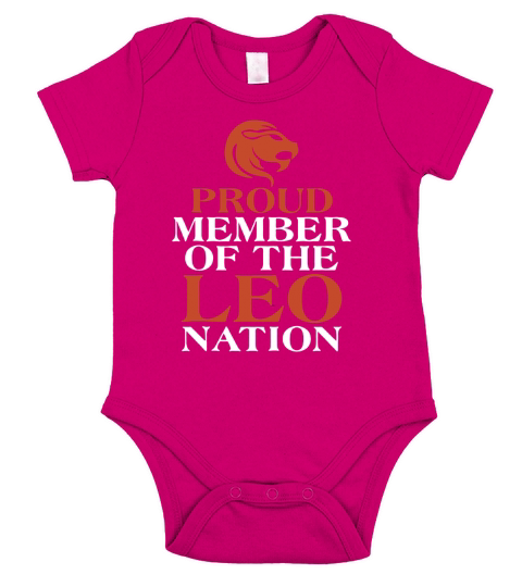 Proud Member Of The Leo Nation Short Sleeve Baby One-Piece