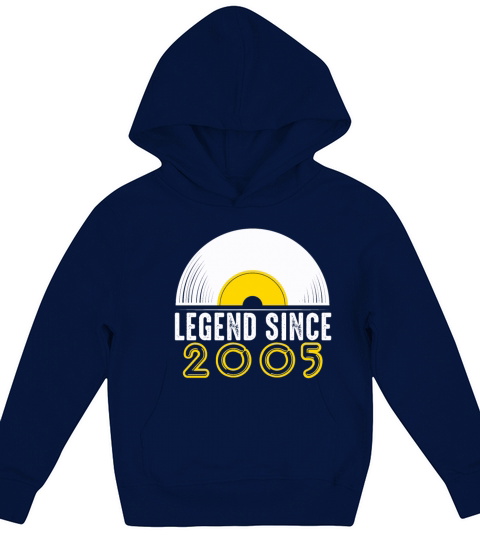 Birthday Present Legend Since 2005 Record Gift Kids Hoodie