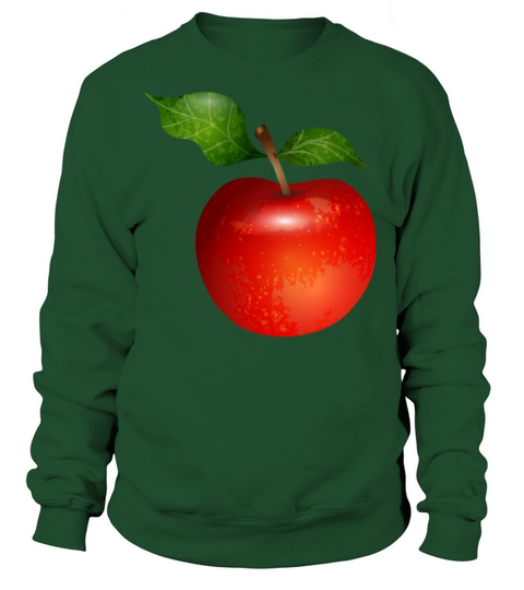 bright red apple with two leaves Women's Sweatshirt