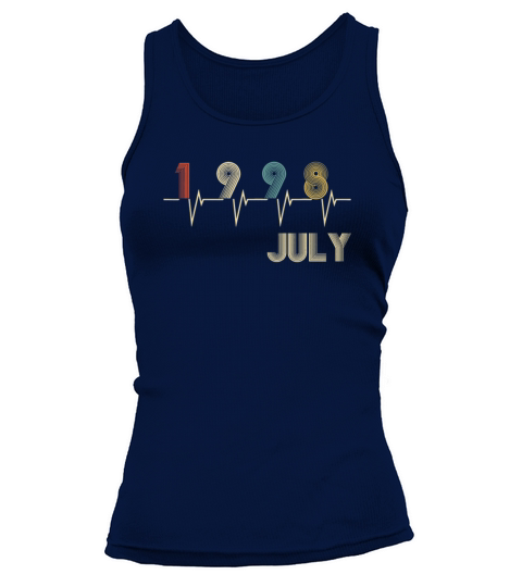 Vintage Heartbeat Retro July 1998 21st Birthday Women's Tank Top