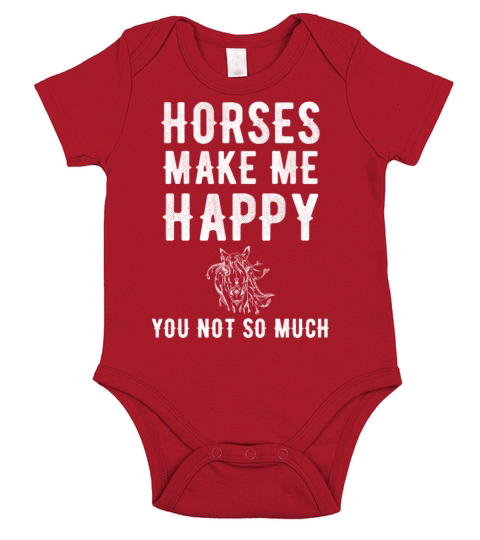 Horses make me happy you not so much Short Sleeve Baby One-Piece