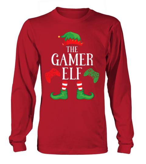 Gamer Elf Matching Group Xmas Gaming Women's Long Sleeve