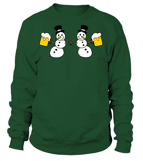 snowman 2 friends team couple crew beer alcohol dr Women's Sweatshirt