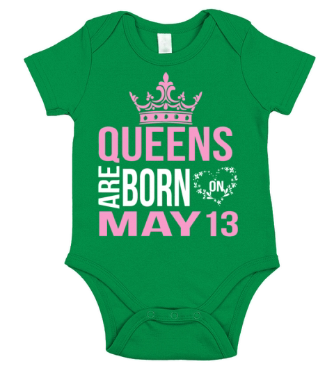 Queens are born on May 13 Short Sleeve Baby One-Piece