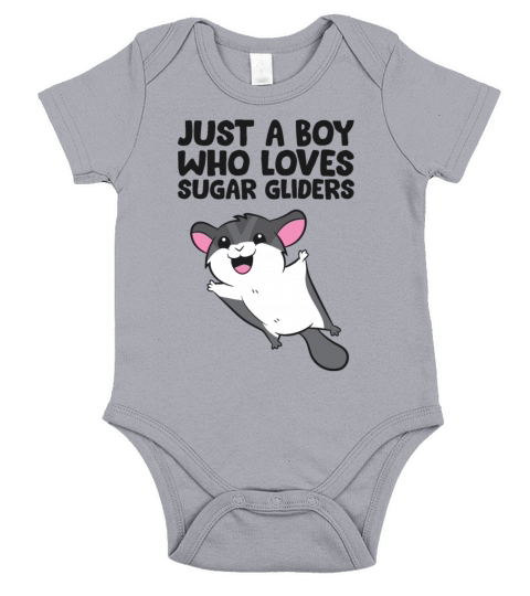 Just a Boy Who Loves Sugar Gliders Short Sleeve Baby One-Piece