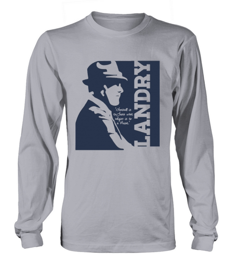 Wishful Inking Football Vintage Head Legendary Coach Tom Landry Men's Long Sleeve