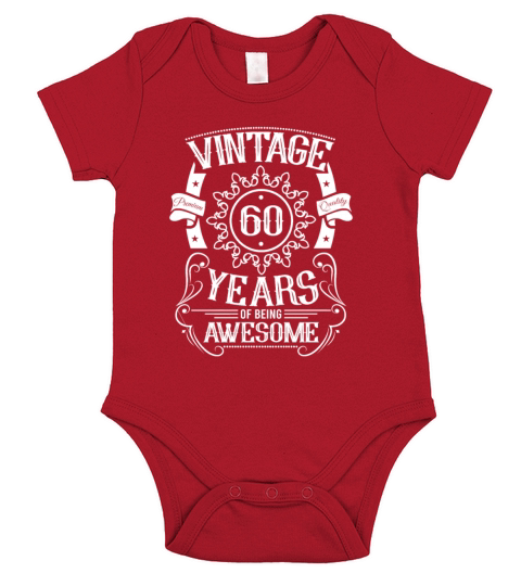60th birthday gift ideas vintage husband wife Short Sleeve Baby One-Piece