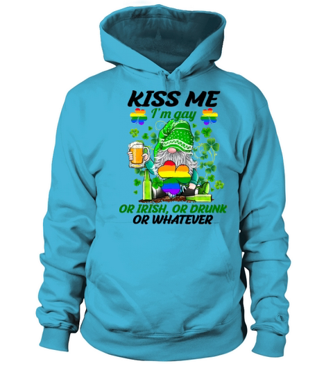 LGBT Pride Kiss Me I m Gay Or Irish Or Drunk Women's Hoodie
