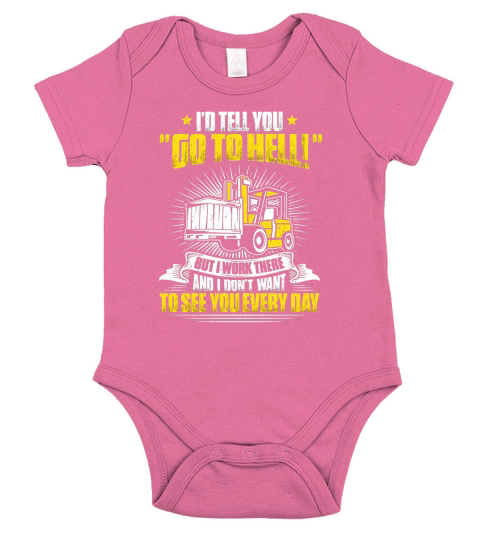 Forklift Truck Forklift Drivers Short Sleeve Baby One-Piece
