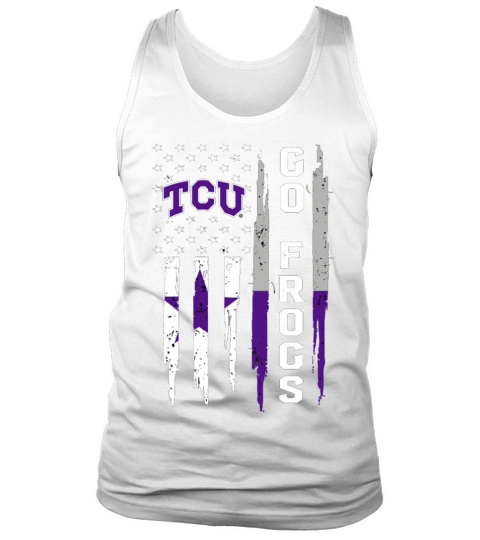 Go TCU Horned Frogs American Flag Tank Top Unisex