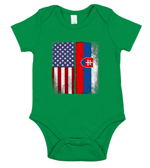 Slovak American Flag  - Ladies Flowy Tank Short Sleeve Baby One-Piece