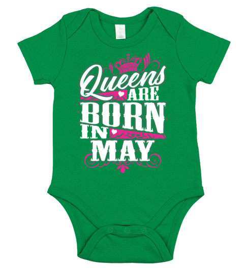 Queens Are Born in May Short Sleeve Baby One-Piece
