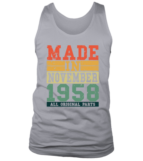 1958 Birthday November Vintage Saying Men's Tank Top
