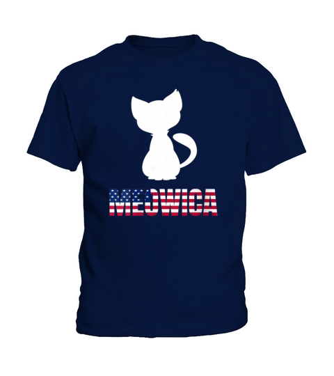 Womens Meowica Cat Lovers Shirt American Flag Kids T-Shirt
