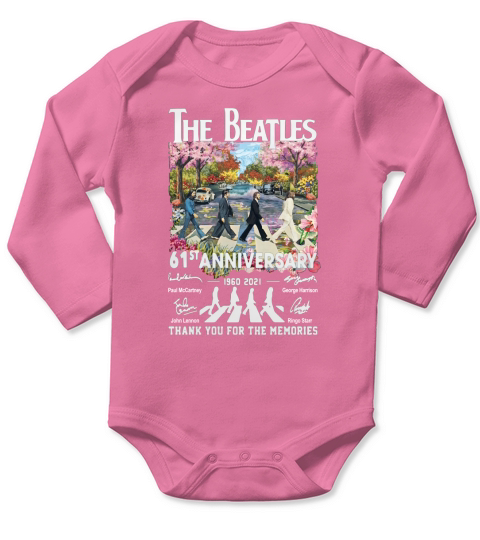 Abbey Road The Beatle 61st Anniversary 1960 2021 Thanks For The Memories Long Sleeve Baby One-Piece