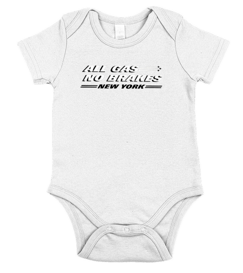 All gas no brakes New York Short Sleeve Baby One-Piece