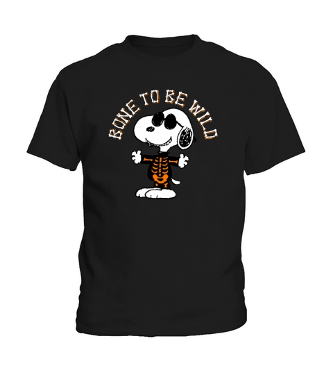 Peanuts Halloween Snoopy Bone 2 Be Wild Kids T-Shirt