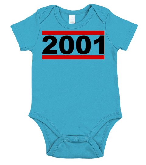 YEAR 2001 Short Sleeve Baby One-Piece