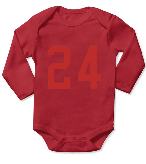 24 sports jersey football number Long Sleeve Baby One-Piece
