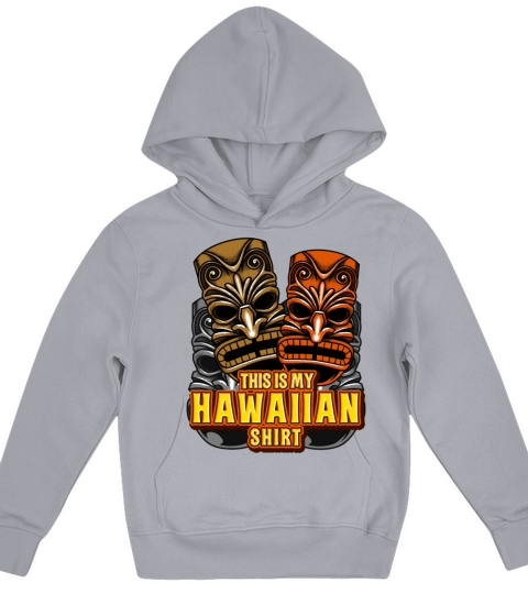 This Is My Hawaiian Shirt Tiki Torch Luau Summer Kids Hoodie