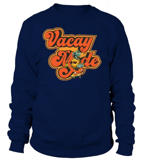 Retro Ananas on Skateboard in Vacay Mode Women's Sweatshirt