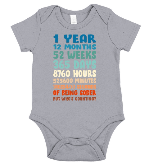 One Year Sober Birthday AA NA Sobriety Short Sleeve Baby One-Piece