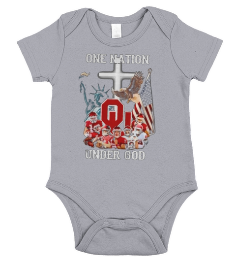 Statue of Liberty American Oklahoma Sooners one nation under God Short Sleeve Baby One-Piece