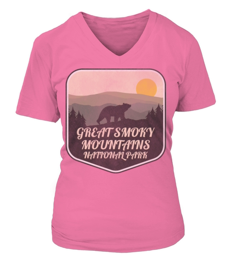 Great Smoky Mountains National Park Bear Women's V-Neck T-shirt