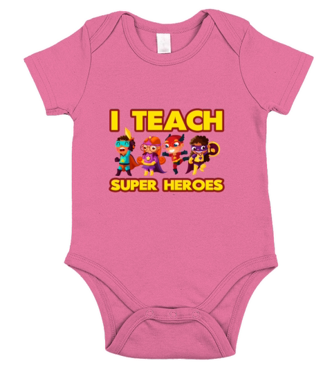 I Teach Superheroes Funny Hero Teaching Gift Shirt Short Sleeve Baby One-Piece