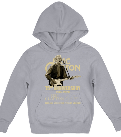 75th Anniversary Eric Clapton Thank You For The Memories Signatures shirt Kids Hoodie
