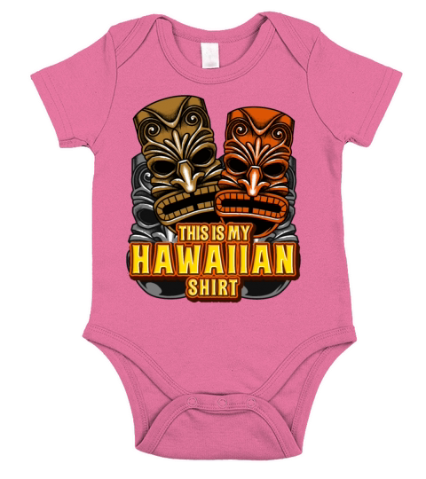 This Is My Hawaiian Shirt Tiki Torch Luau Summer Short Sleeve Baby One-Piece