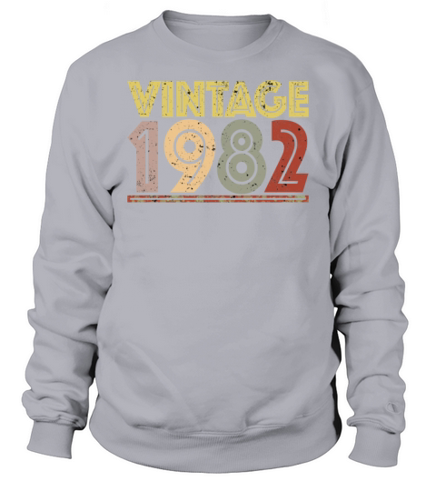 Vintage 1982 Retro Birthday Gift Men's Sweatshirt
