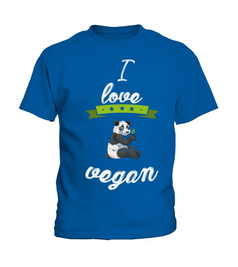 I love vegan panda bear gift Kids T-Shirt
