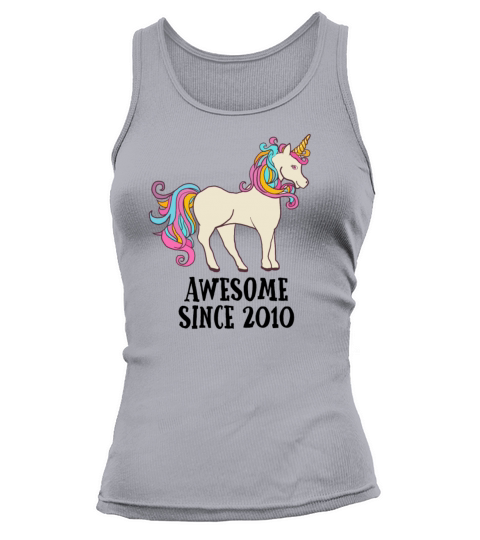 Awesome Since 2010 Unicorn Birthday Gift Women's Tank Top