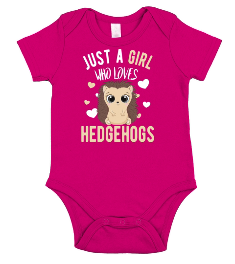 Just a girl who loves hedgehogs pet hedgehog lover Short Sleeve Baby One-Piece